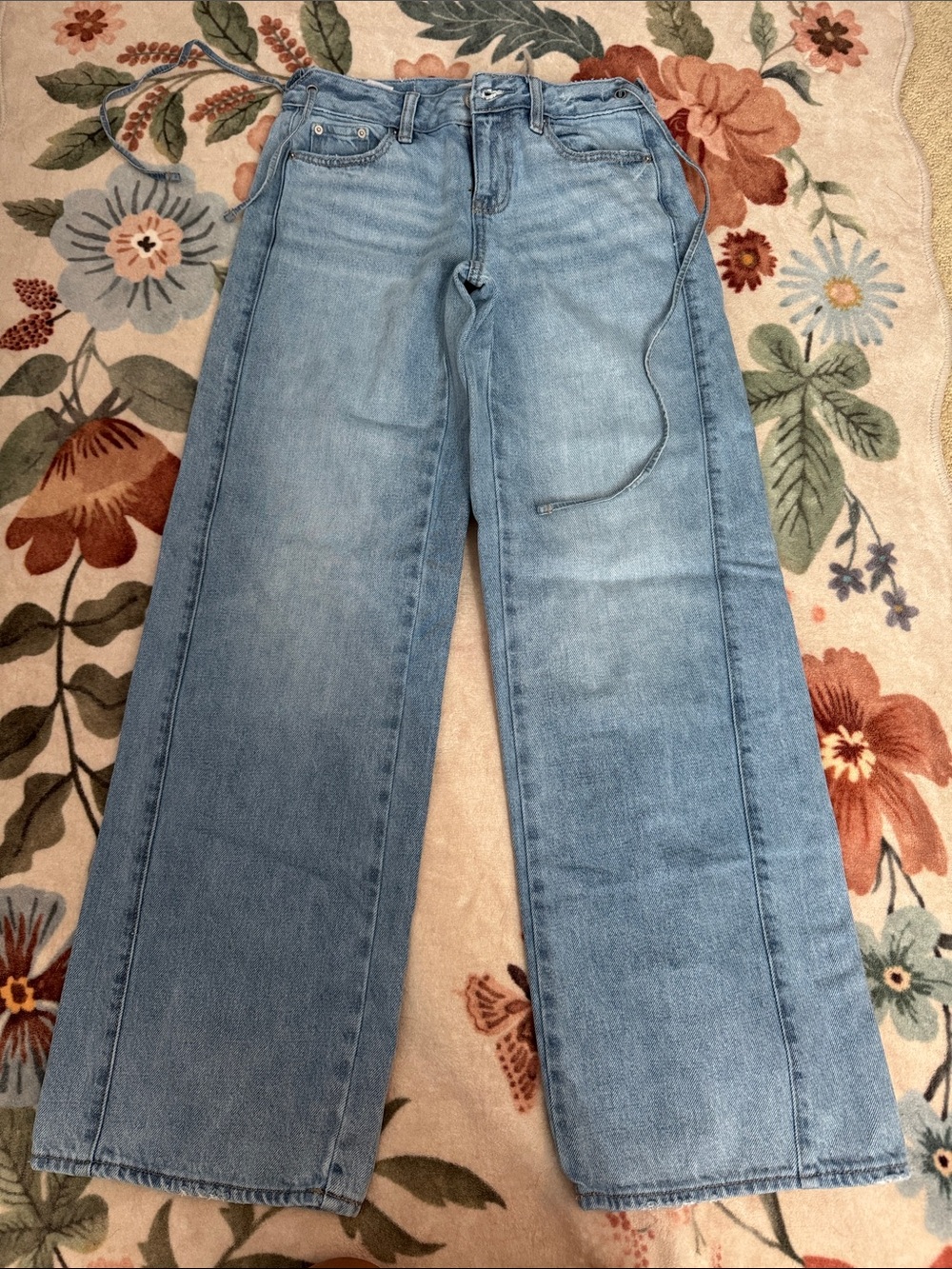 PacSun Light Blue Wide-Leg High-Rise Jeans